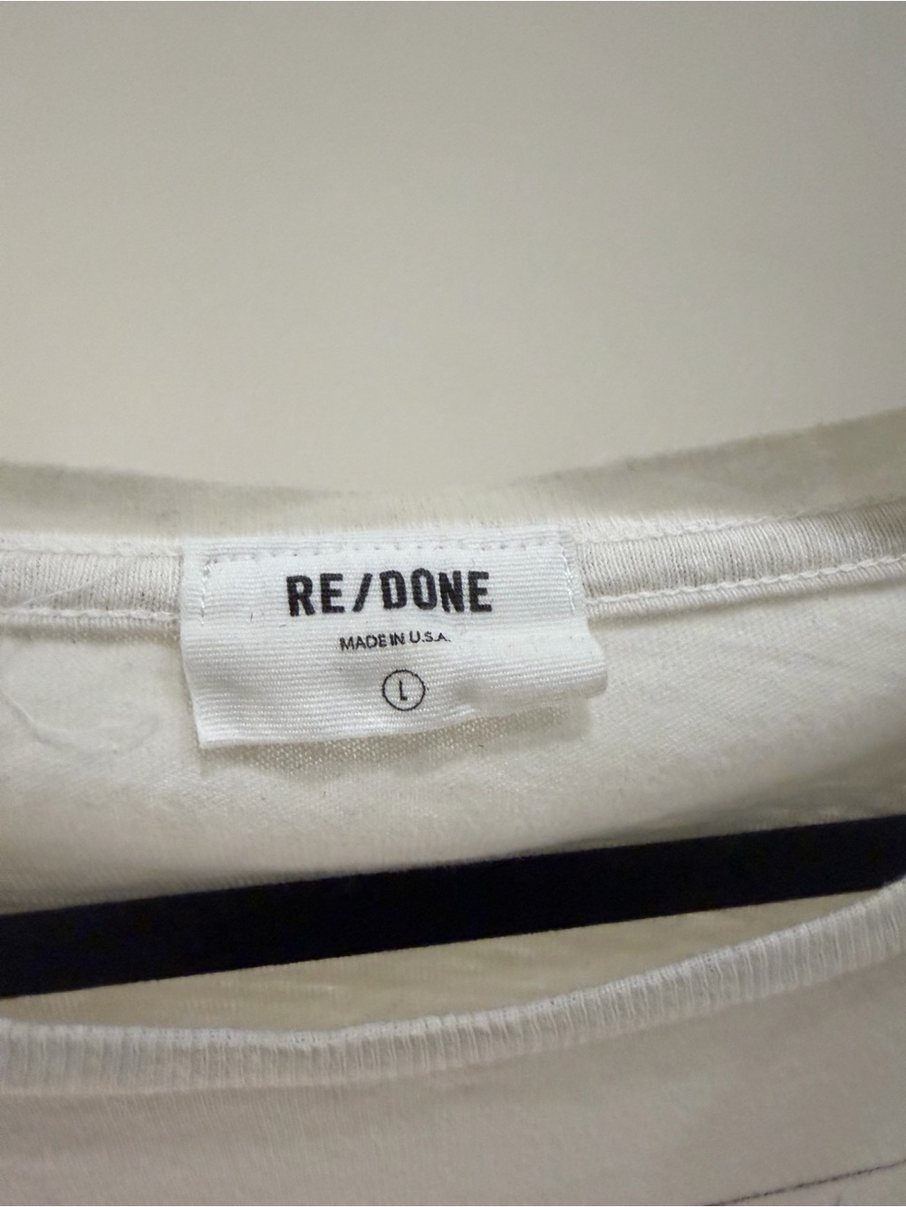 Re/Done Cream Graphic Tee with Black Comic Print - Picture 2 of 3